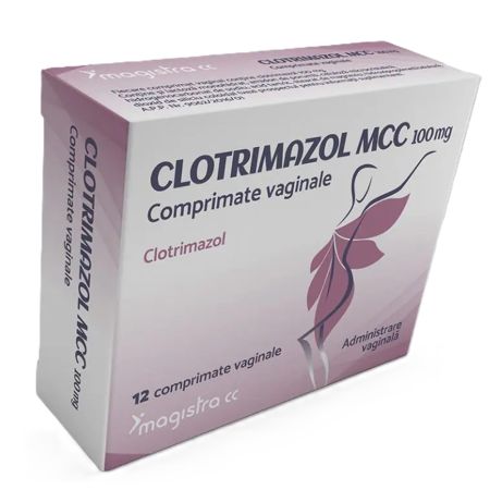 Clotrimazol MCC 100 mg, 12 comprimate vaginale, Magistra