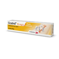 Cicatrol pasta cutanata, 10mg/g, 50 g, Antibiotice SA