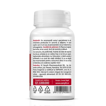 Pachet Natural Vitamina K2, 60 capsule + 60 capsule, Zenyth 622911