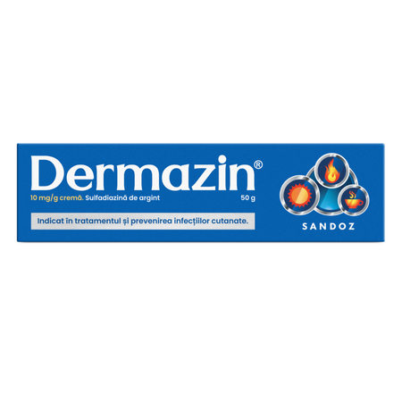 Dermazin cremă, 10mg/g, 50 g, Sandoz