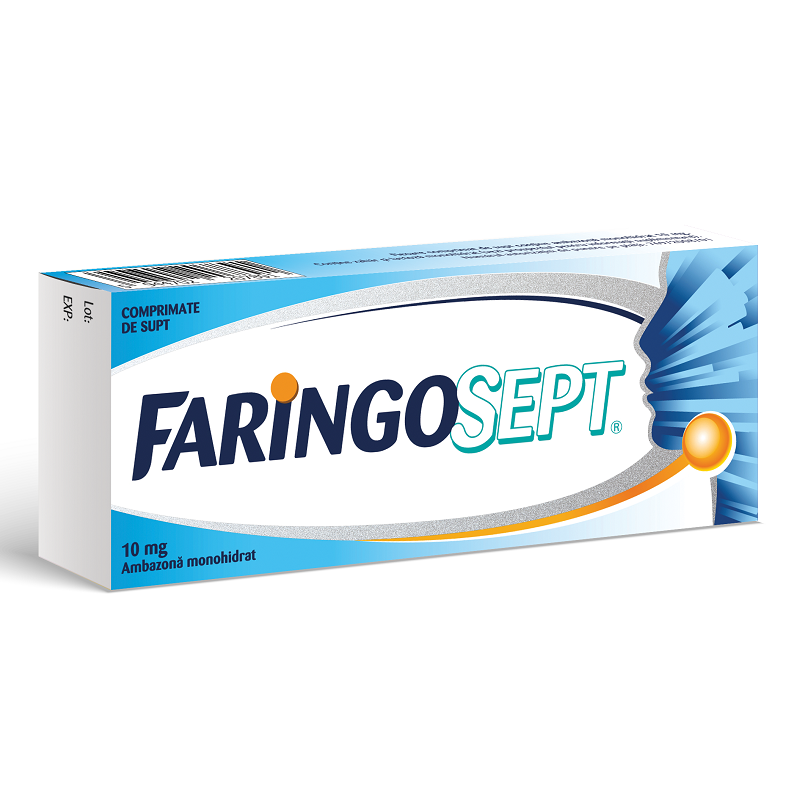 Faringosept, 10 mg, 10 comprimate de supt, Terapia