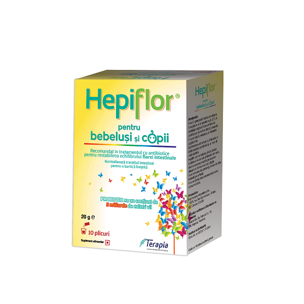 Hepiflor pentru bebelusi si copii, 10 plicuri, Terapia