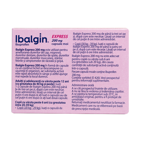 Ibalgin Express, 200 mg, 12 capsule moi, Sanofi 529023