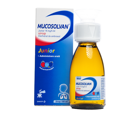 Mucosolvan Junior, 15 mg/5 ml, sirop, 100 ml, Sanofi 529118