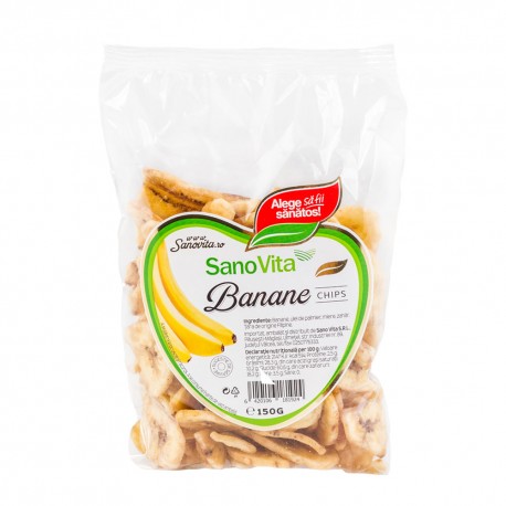 Cipsuri de banane, 150 g, Sanovita