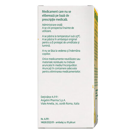 TantumGrip cu gust de lamaie si miere, 600 mg/10 mg, 10 plicuri, Angelini 719807