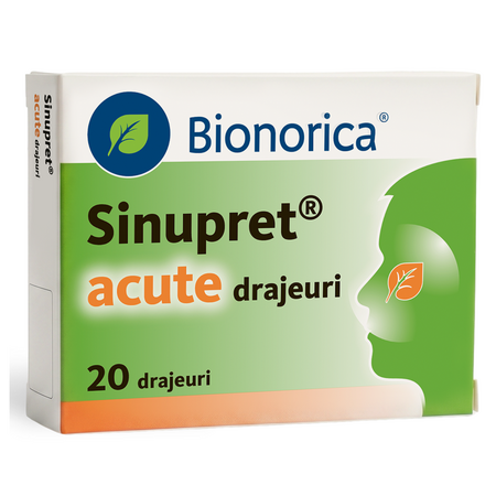 Sinupret acute, 20 drajeuri, Bionorica 748599