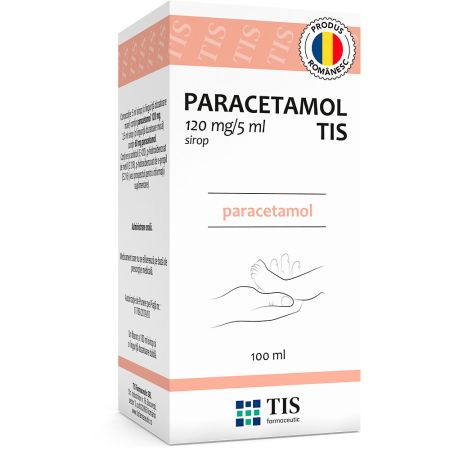 Paracetamol Tis pentru copii, 120 mg/5 ml, 100 ml, Tis Farmaceutic