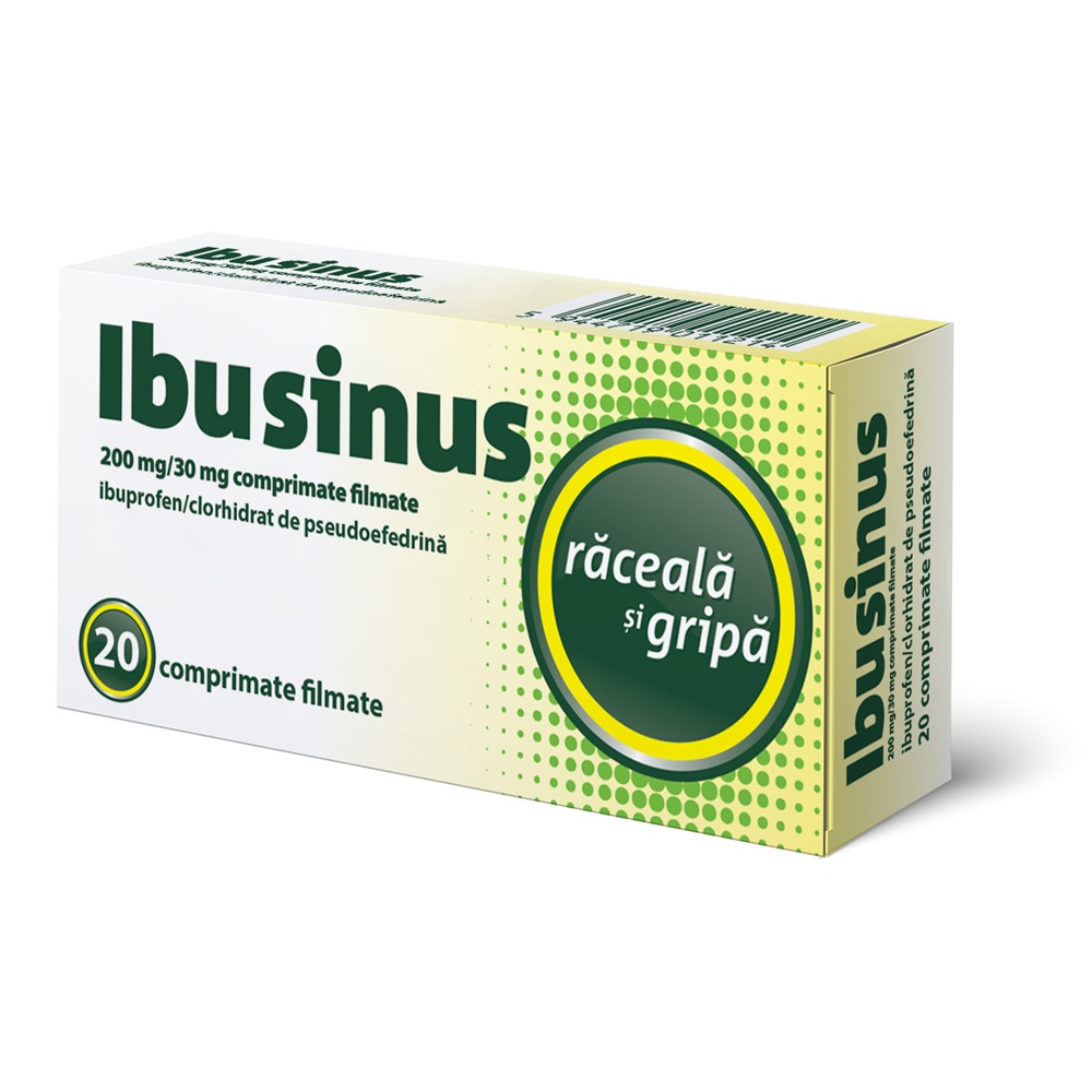 Ibusinus, 200 mg/30 mg, 20 comprimate filmate, Labormed Pharma