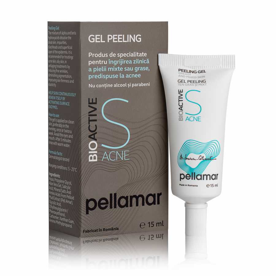 Gel peling pentru ten gras si mixt BioActive S Acne, 15 ml, Pellamar