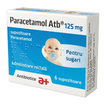 Paracetamol Atb, 125 mg, 6 supozitoare, Antibiotice SA