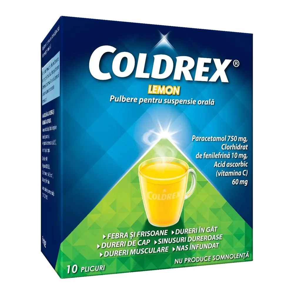 Coldrex Lemon, 10 plicuri, Perrigo