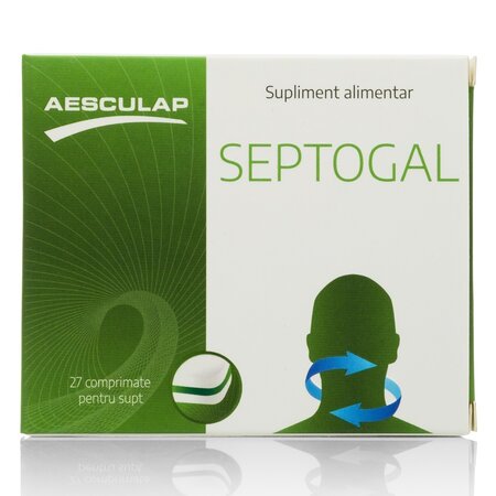 Septogal fara zahar, 27 comprimate pentru supt, Aesculap 704727