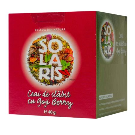 Ceai de slabit cu Goji Berry, 20 plicuri, Solaris