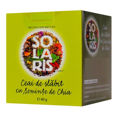 Ceai de slabit cu seminte de chia, 20 plicuri, Solaris