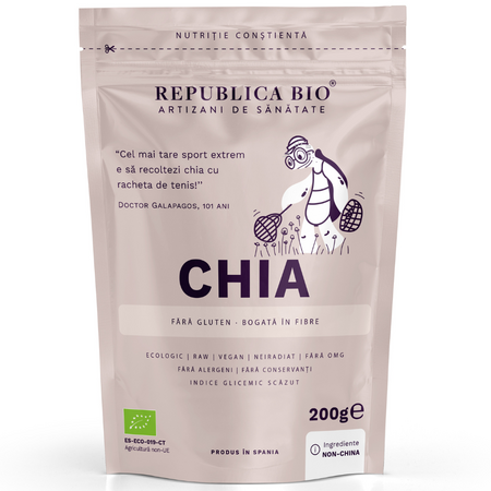 Seminte ecologice de Chia, 200 g, Republica Bio