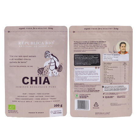 Seminte ecologice de Chia, 200 g, Republica Bio 701828