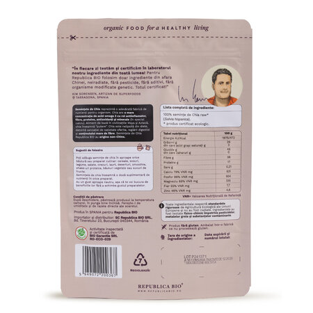 Seminte ecologice de Chia, 200 g, Republica Bio 701827