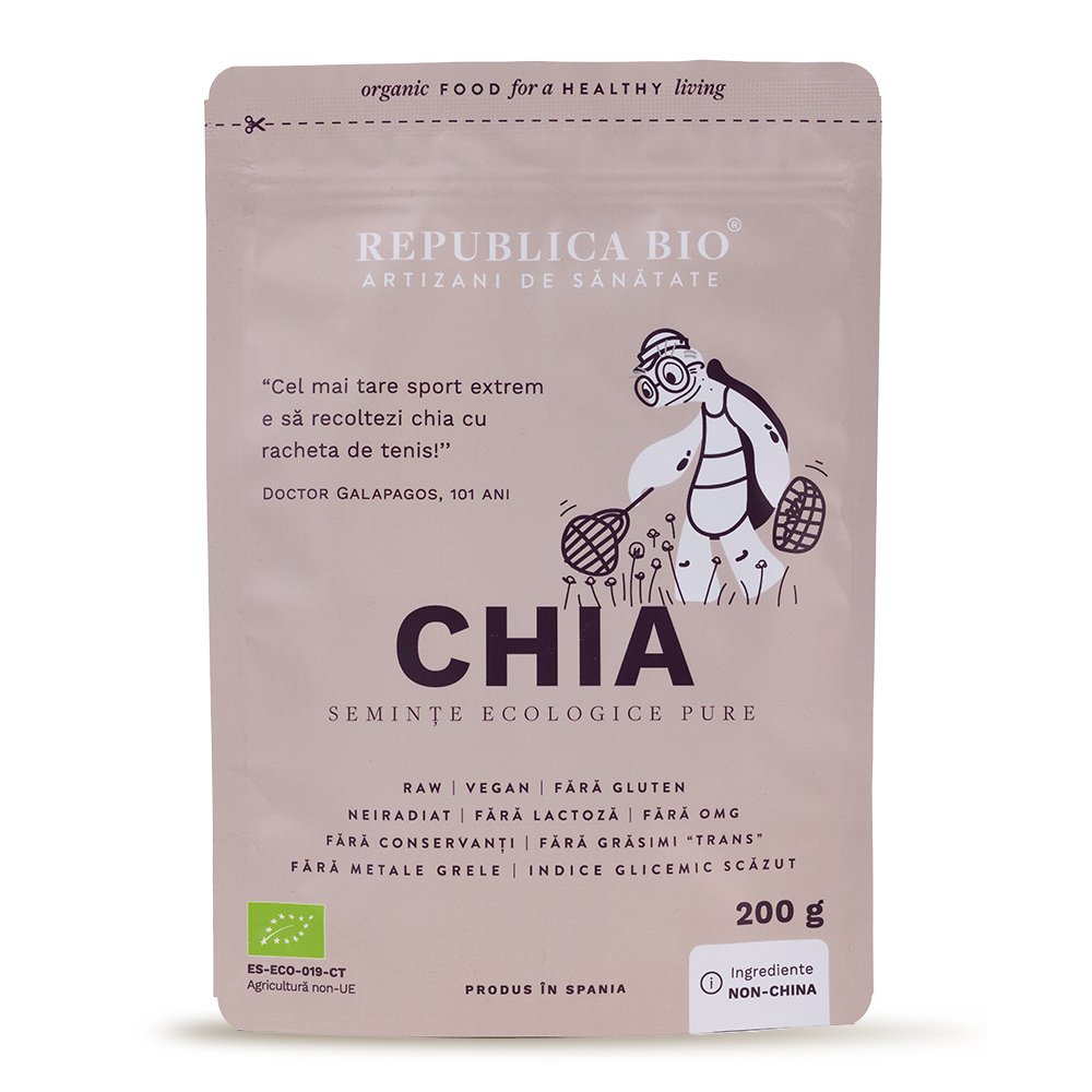 Seminte ecologice de Chia, 200 g, Republica Bio