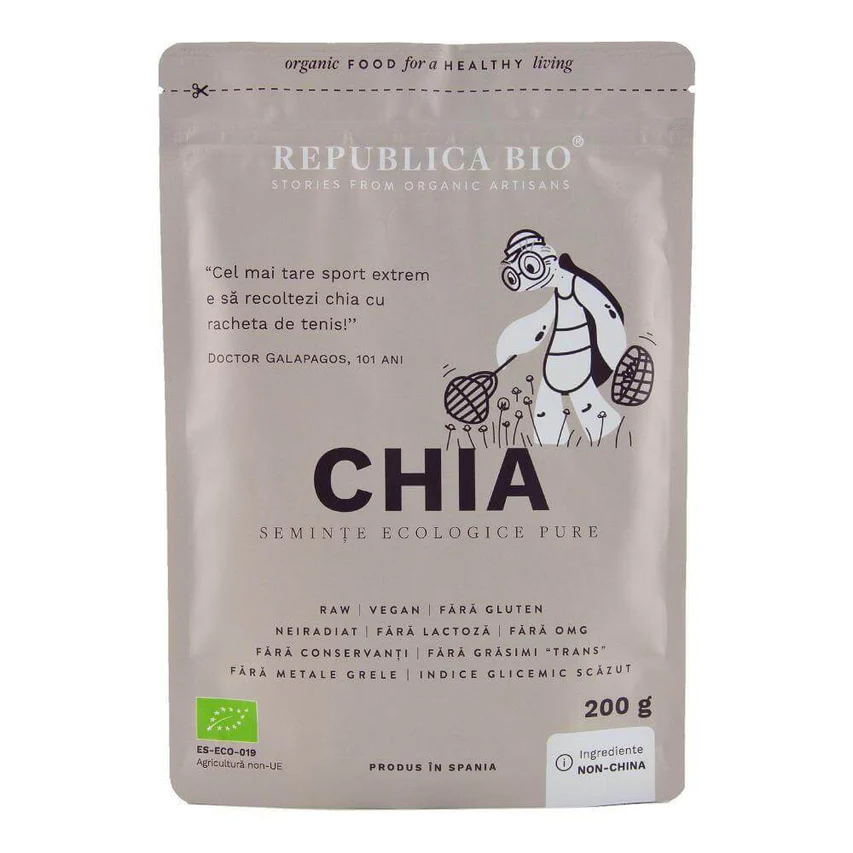 Seminte ecologice de Chia, 200 g, Republica Bio