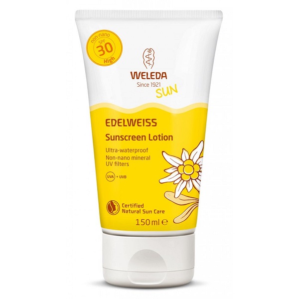 Lotiune de protectie solara cu floare de colt SPF 30 Sun, 150 ml, Weleda