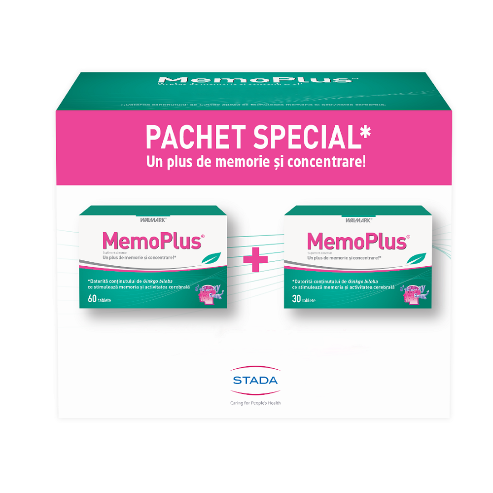 Pachet MemoPlus, 60 + 30 tablete, Walmark