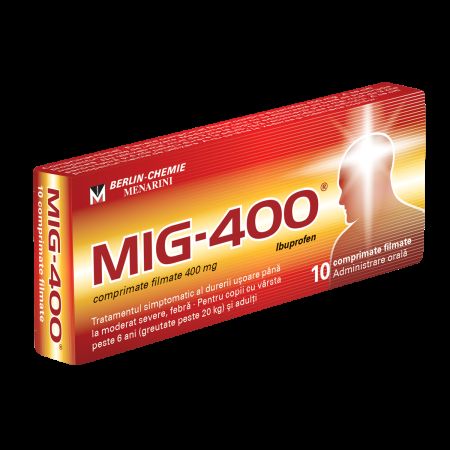 Mig 400, 400 mg, 10 comprimate filmate, Berlin-Chemie Ag