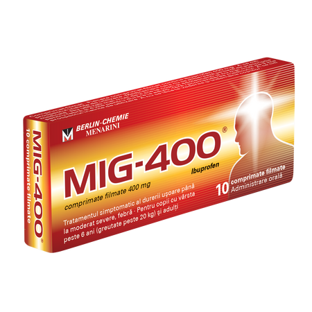 Mig 400, 400 mg, 10 comprimate filmate, Berlin-Chemie Ag