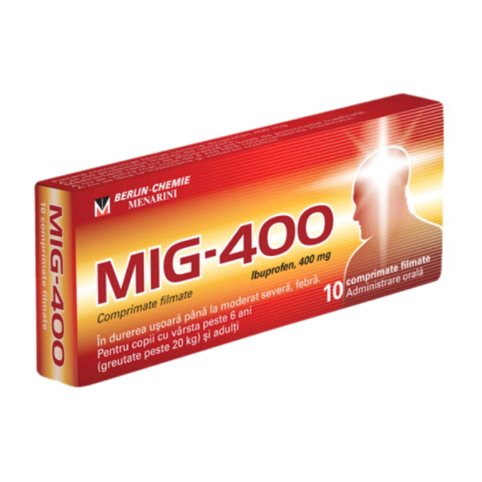 Mig 400, 400 mg, 10 comprimate filmate, Berlin-Chemie Ag