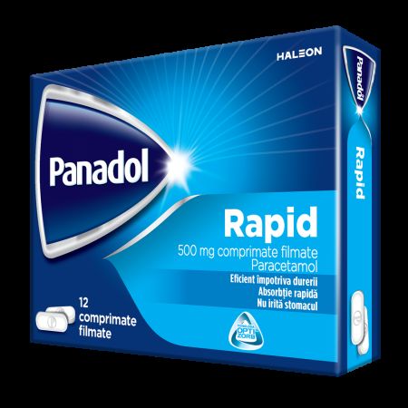 Panadol Rapid, 500 mg, 12 comprimate filmate, Haleon 706909