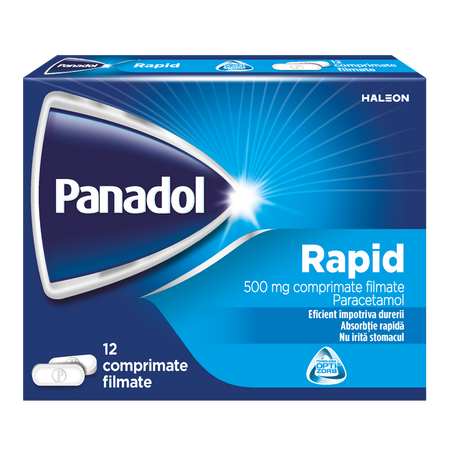 Panadol Rapid, 500 mg, 12 comprimate filmate, Gsk