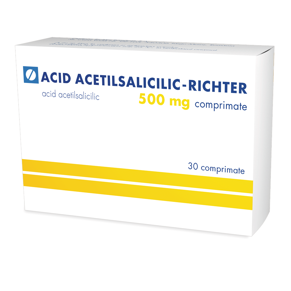 Acid acetilsalicilic-Richter, 500 mg, 30 comprimate, Gedeon Richter