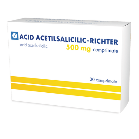 Acid acetilsalicilic-Richter, 500 mg, 30 comprimate, Gedeon Richter
