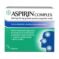 Aspirin Complex, 500 mg/30 mg, 10 plicuri, Bayer
