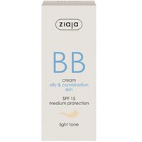 Crema BB cu SPF 15 nuanta light pentru ten gras si mixt, 50 ml, Ziaja
