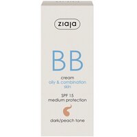 Crema BB cu SPF 15 nuanta Dark pentru ten gras mixt, 50 ml, Ziaja