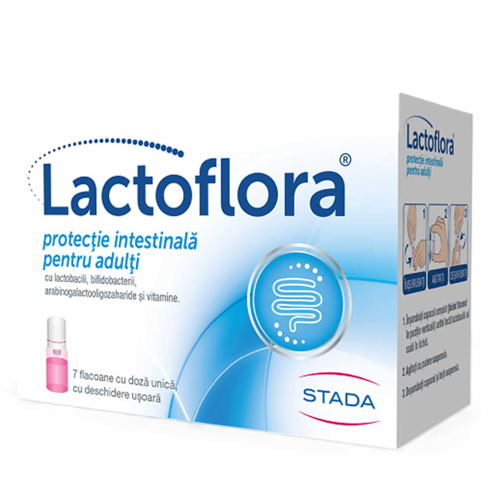 Protector intestinal pentru adulti Lactoflora, 7x7 ml, Stada
