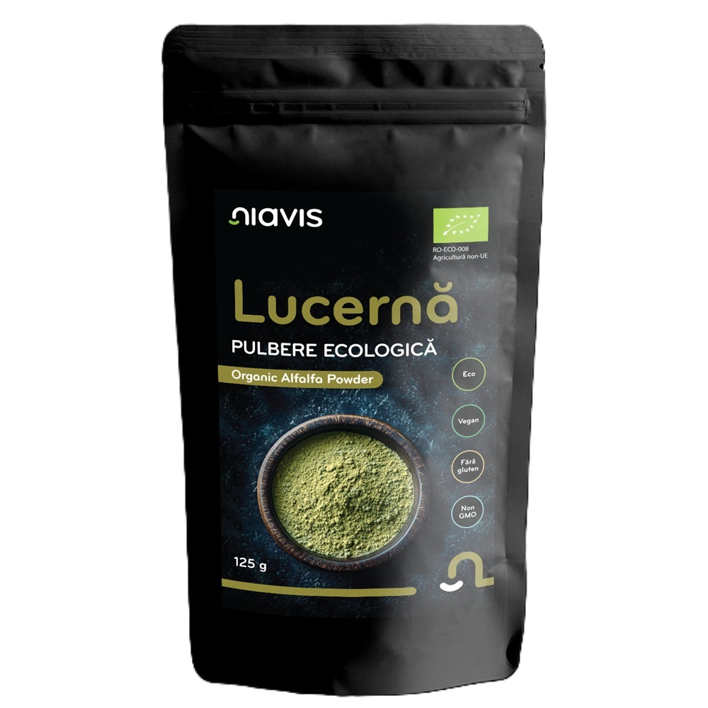 Lucerna Alfalfa pulbere ecologica, 125 g, Niavis