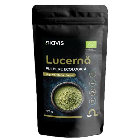 Lucerna Alfalfa pulbere ecologica, 125 g, Niavis