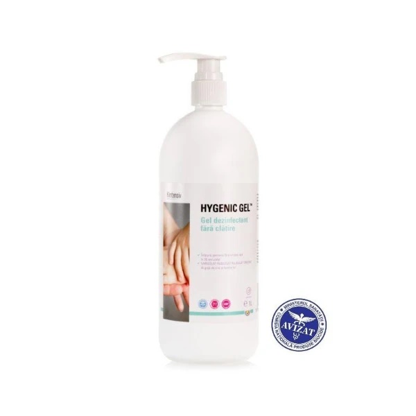 Gel dezinfectant pentru maini, fara clatire Hygenic Gel, 500 ml, Klintensiv