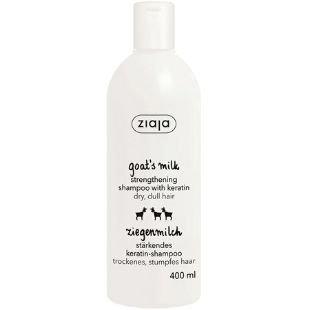 Sampon pentru intarirea firului de par cu lapte de capra si keratina Goat's Milk, 400 ml, Ziaja