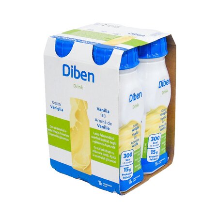 Bautura speciala cu aroma de vanilie Diben, 4 x 200 ml, Fresenius Kabi 731157