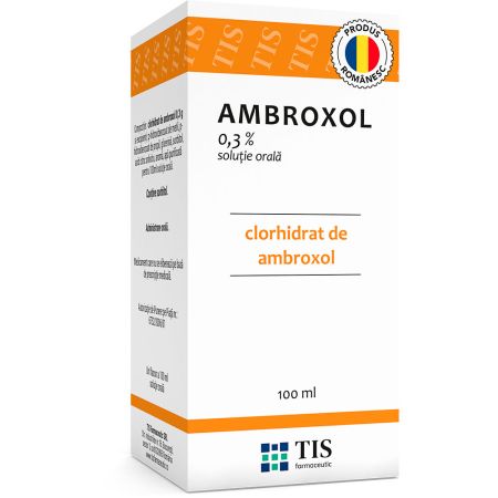 Ambroxol solutie orala, 0,3% soluţie orală, 100 ml, Tis Farmaceutic