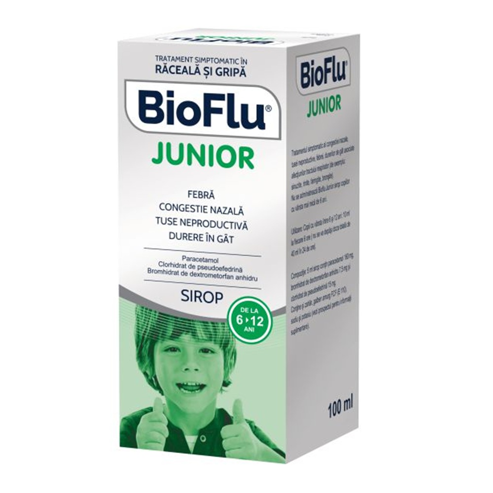 Bioflu Junior sirop, 100 ml, Biofarm