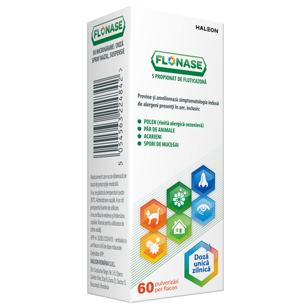 Flonase spray nazal, 50 micrograme/doza, 60 pulverizari, Haleon 706901