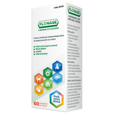 Flonase spray nazal, 50 micrograme/doza, 60 pulverizari, Haleon 706902