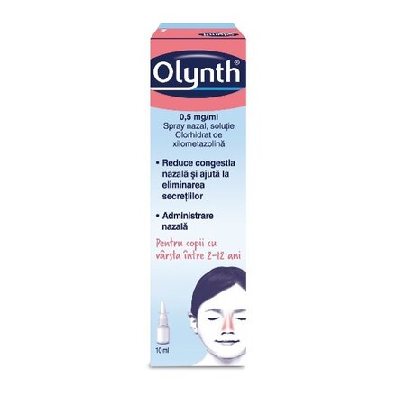 Olynth spray nazal pentru copii, 0.5 mg, 10 ml, Johnson&Johnson