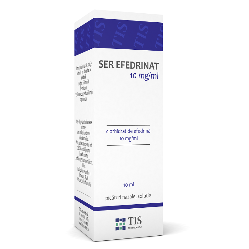 Ser efedrinat picaturi nazale, 10 mg/ml, 10 ml, Tis Farmaceutic