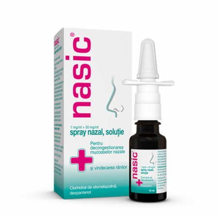 Nasic spray nazal pentru adulti, soluţie, 1 mg/ml + 50 mg/ml, 10 ml, Cassella Med