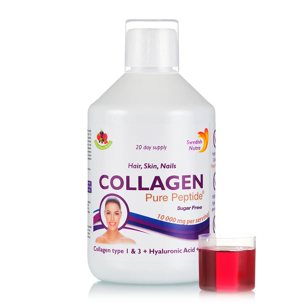 Colagen lichid hidrolizat tip 1 si 3, 10000 mg, 500 ml, Swedish Nutra